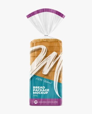 mockup embalagem de pão de forma