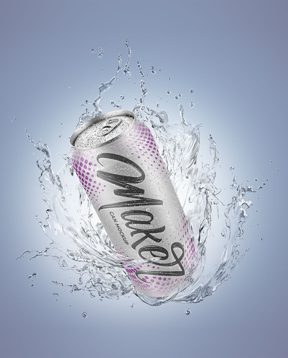 Can Mockup Mockup lata - Can Mockup With Splash – imagem 6