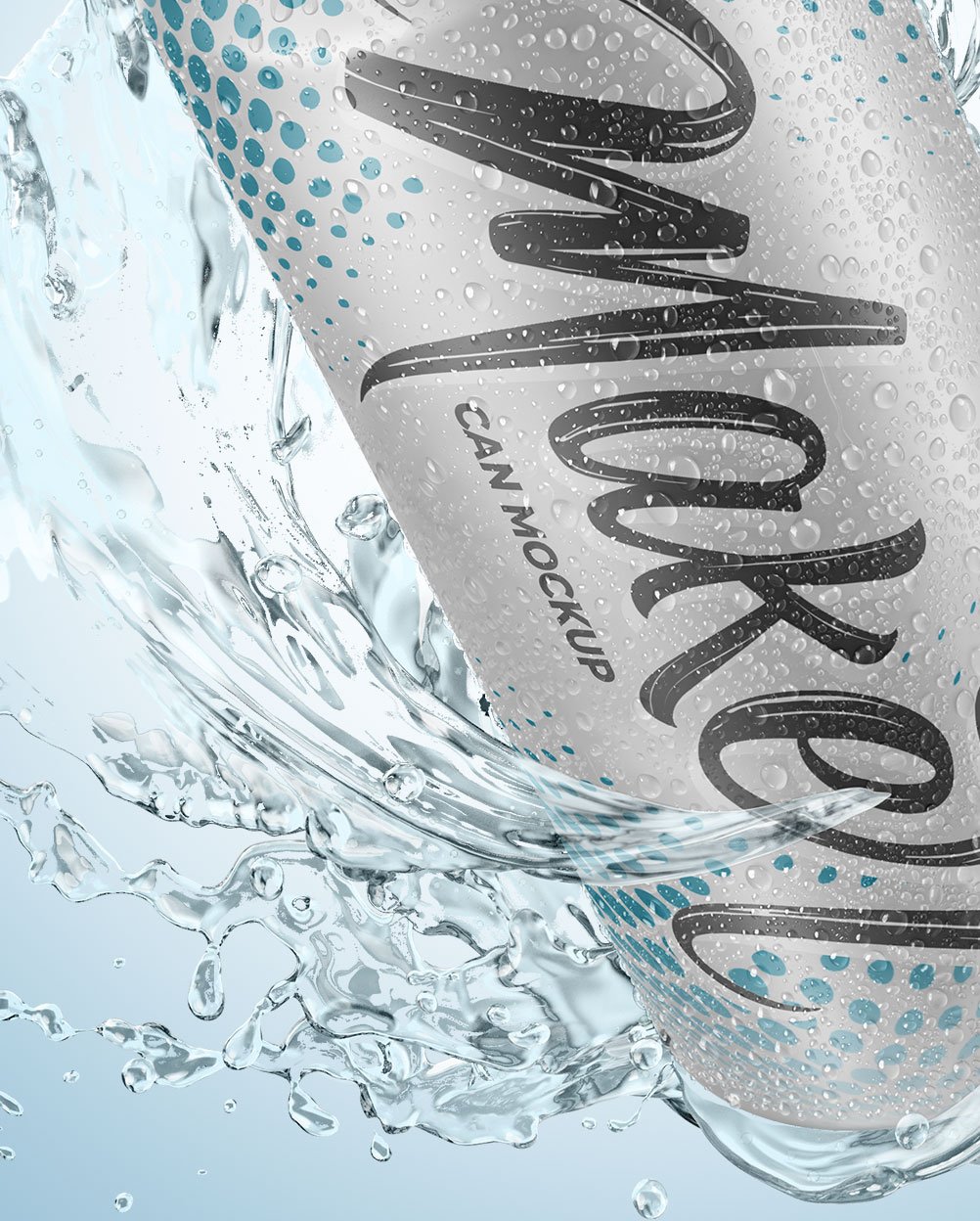 Can with splash Mockup lata - Can Mockup With Splash – imagem 7