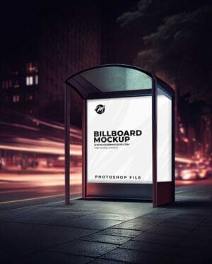 Mockup de outdoor publicitário editável PSD – billboard mockup alta resolução