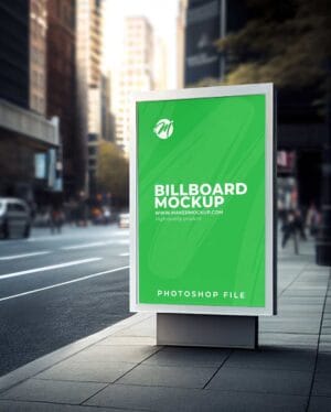 Mockup de outdoor publicitário editável PSD – billboard mockup alta resolução