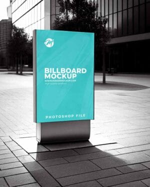 Mockup de outdoor publicitário editável PSD – billboard mockup alta resolução