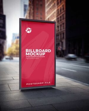 Mockup de outdoor publicitário editável PSD – billboard mockup alta resolução