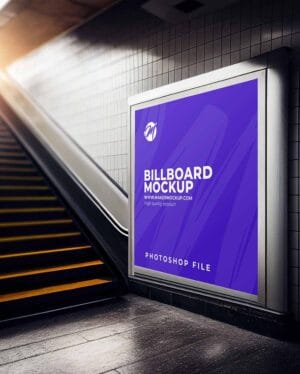 Mockup de outdoor publicitário editável PSD – billboard mockup alta resolução