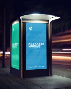 Mockup de outdoor publicitário editável PSD – billboard mockup alta resolução