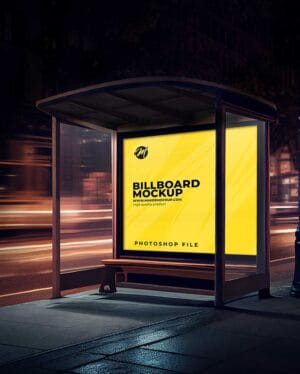 Mockup de outdoor publicitário editável PSD – billboard mockup alta resolução