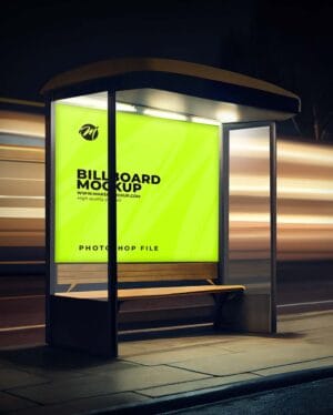 Mockup de outdoor publicitário editável PSD – billboard mockup alta resolução