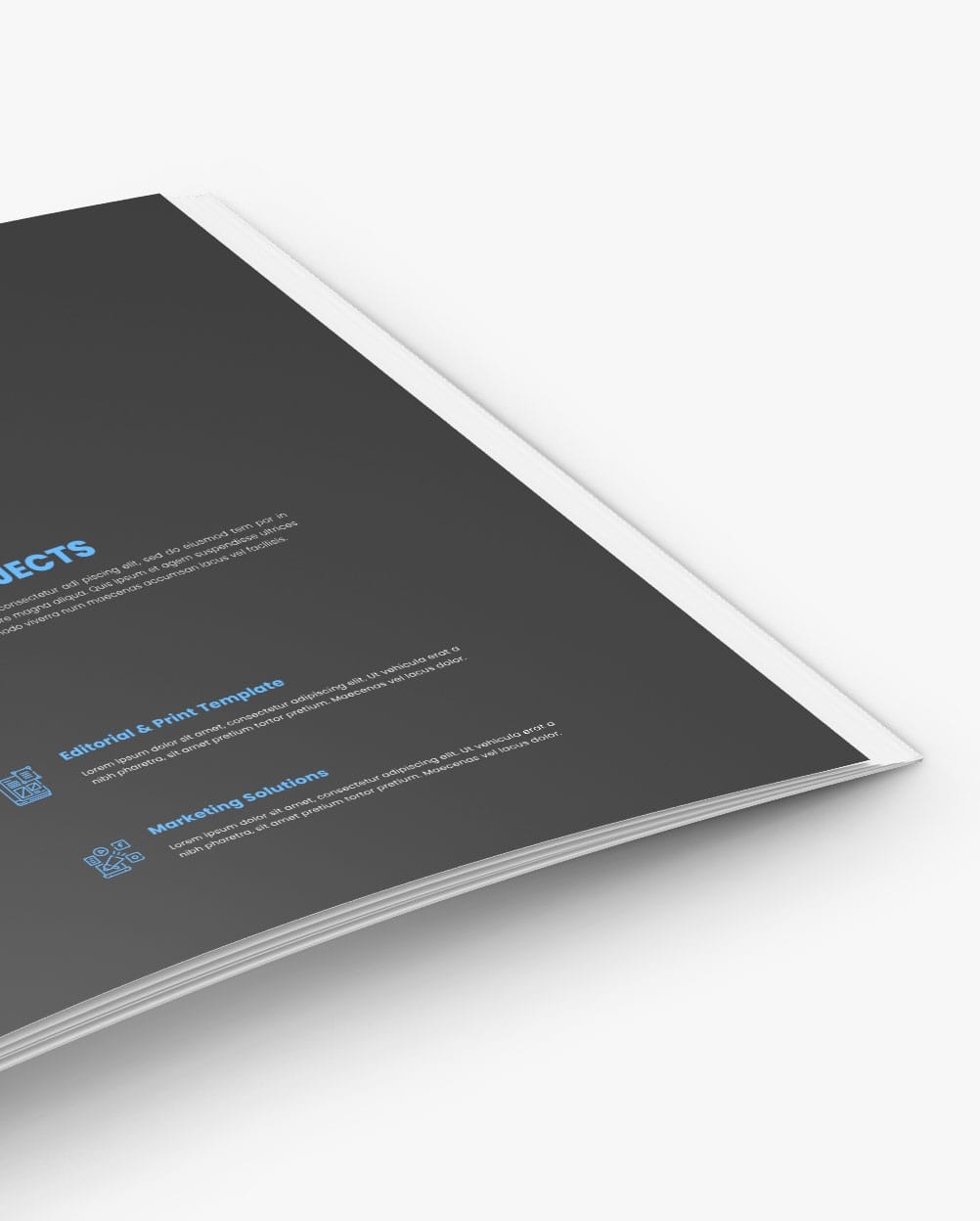 Horizontal-mockup-panfleto Mockup brochure - Mockup folheto horizontal – imagem principal