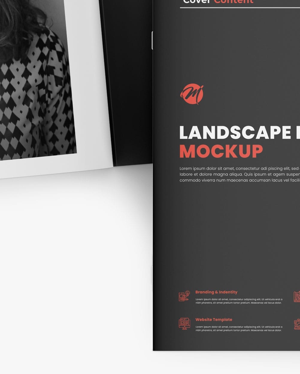 Landscape-mockup-brochure Mockup brochure - Mockup folheto horizontal – imagem 3