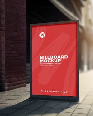 Mockup de outdoor publicitário editável PSD – billboard mockup alta resolução
