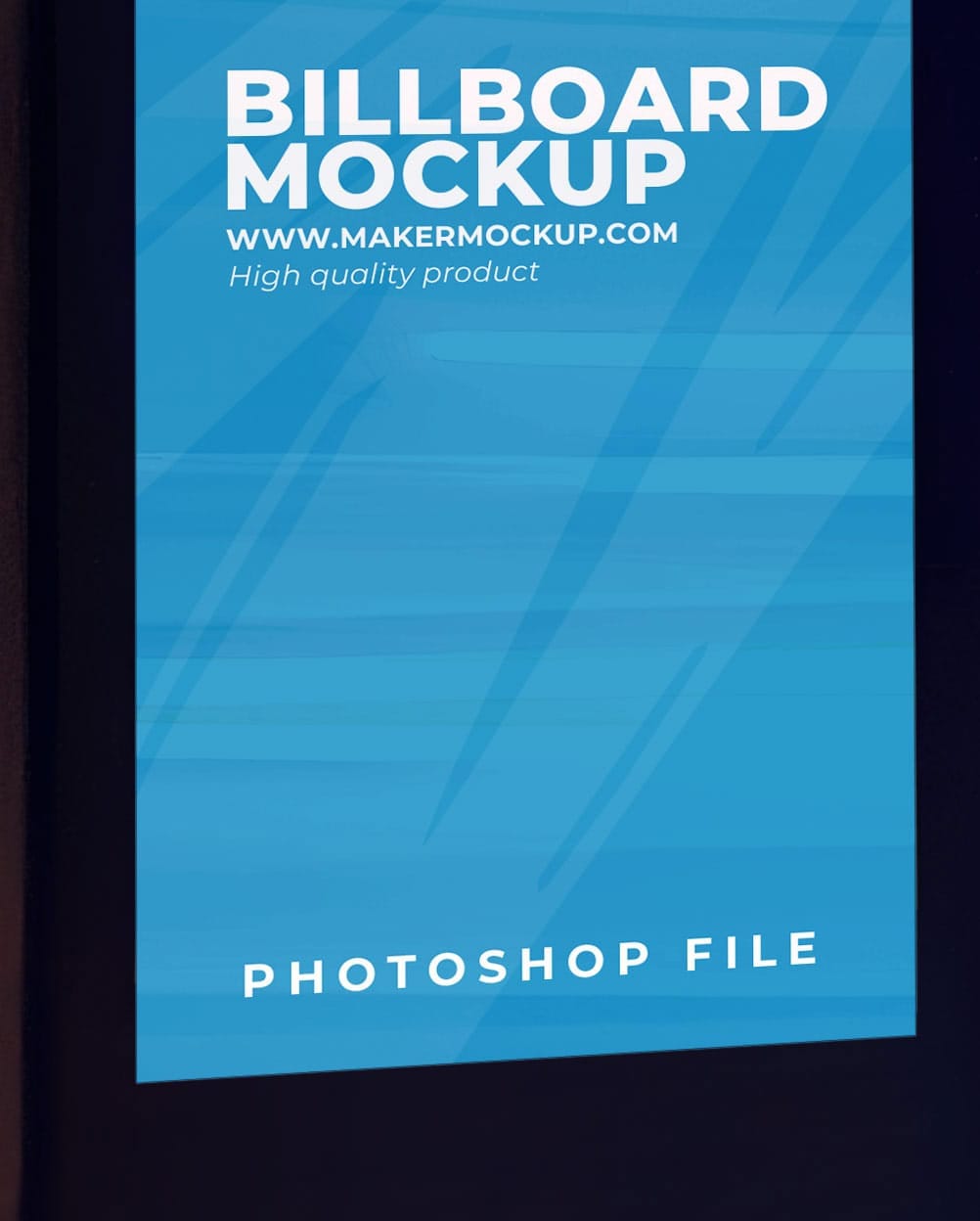 Mockup-billboard-street Billboard Mockup - Night Street – imagem 5