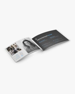 Mockup de folheto horizontal editável PSD – brochure mockup para apresentação gráfica