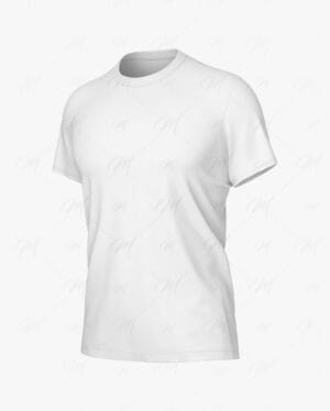 Mockup de camiseta branca editável PSD – apresentação realista de estampa frontal