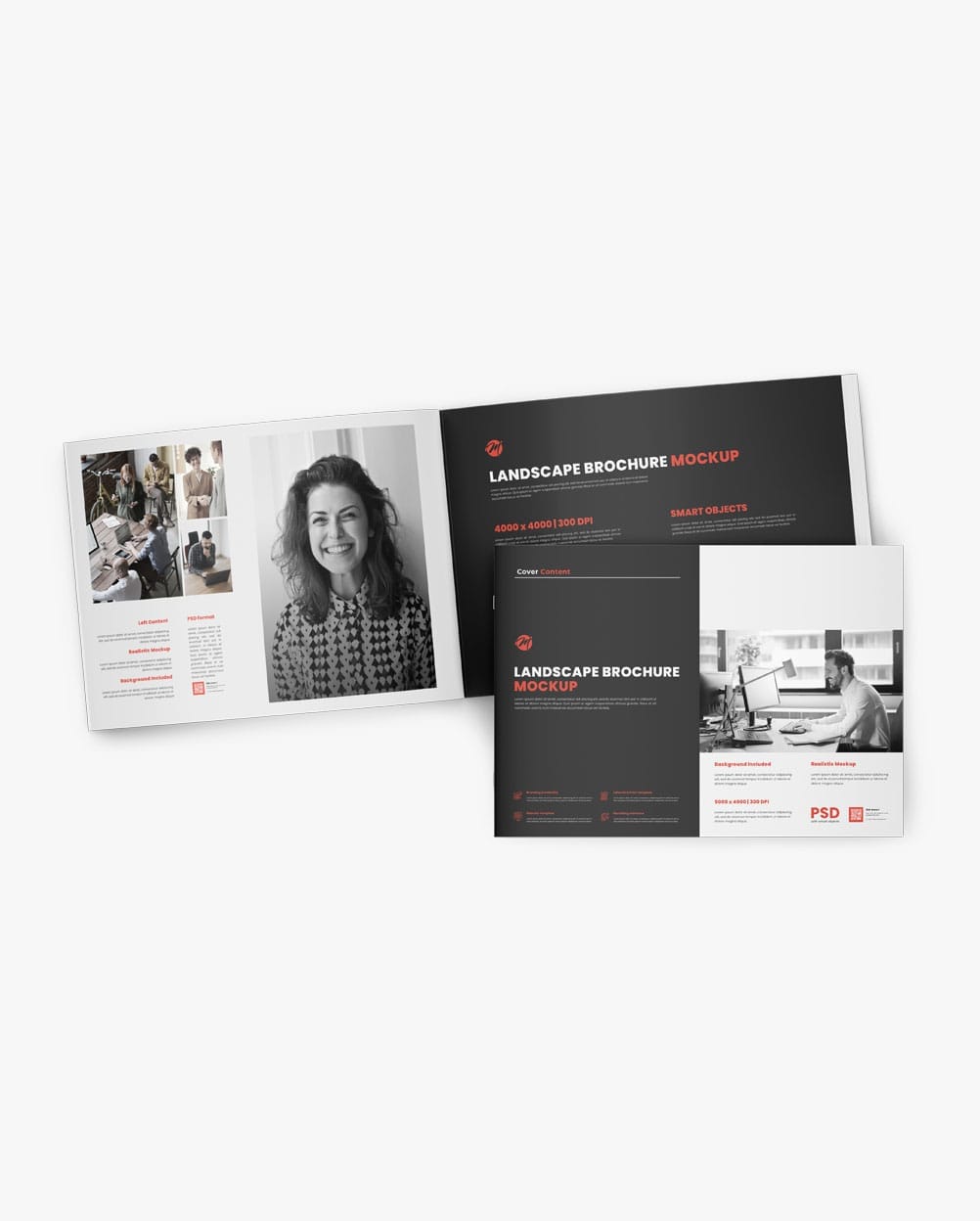 Mockup-panfleto-horizontal Mockup brochure - Mockup folheto horizontal – imagem 5