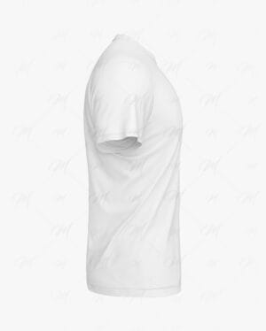 Mockup de camiseta branca editável PSD – apresentação realista de estampa frontal