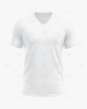 Mockup de camiseta branca editável PSD – apresentação realista de estampa frontal
