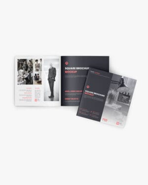 Mockup de folheto editável PSD – brochure mockup realista para design gráfico