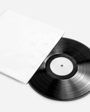 Mockup Disco Vinil Superfície Lisa - Mockup PSD Mockups de Objetos Editável