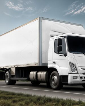 Mockup Caminhão Lona Estrada Premium - Mockup PSD Mockups de Veículos Editável