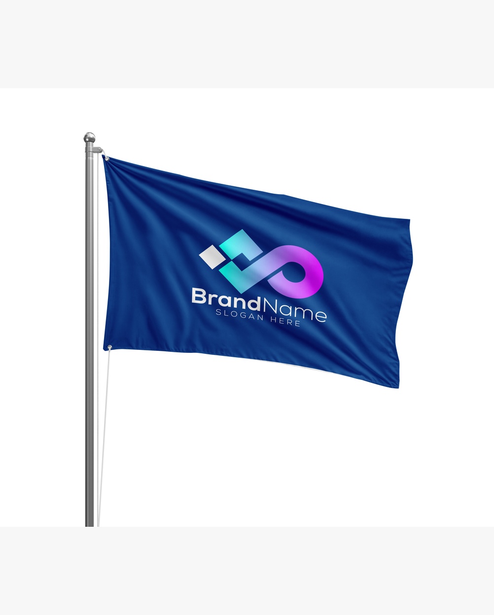 Mockup Bandeira Mastro Evento Externo Design Vista Completa Mockup Estandarte Festa Externo PSD – imagem 16