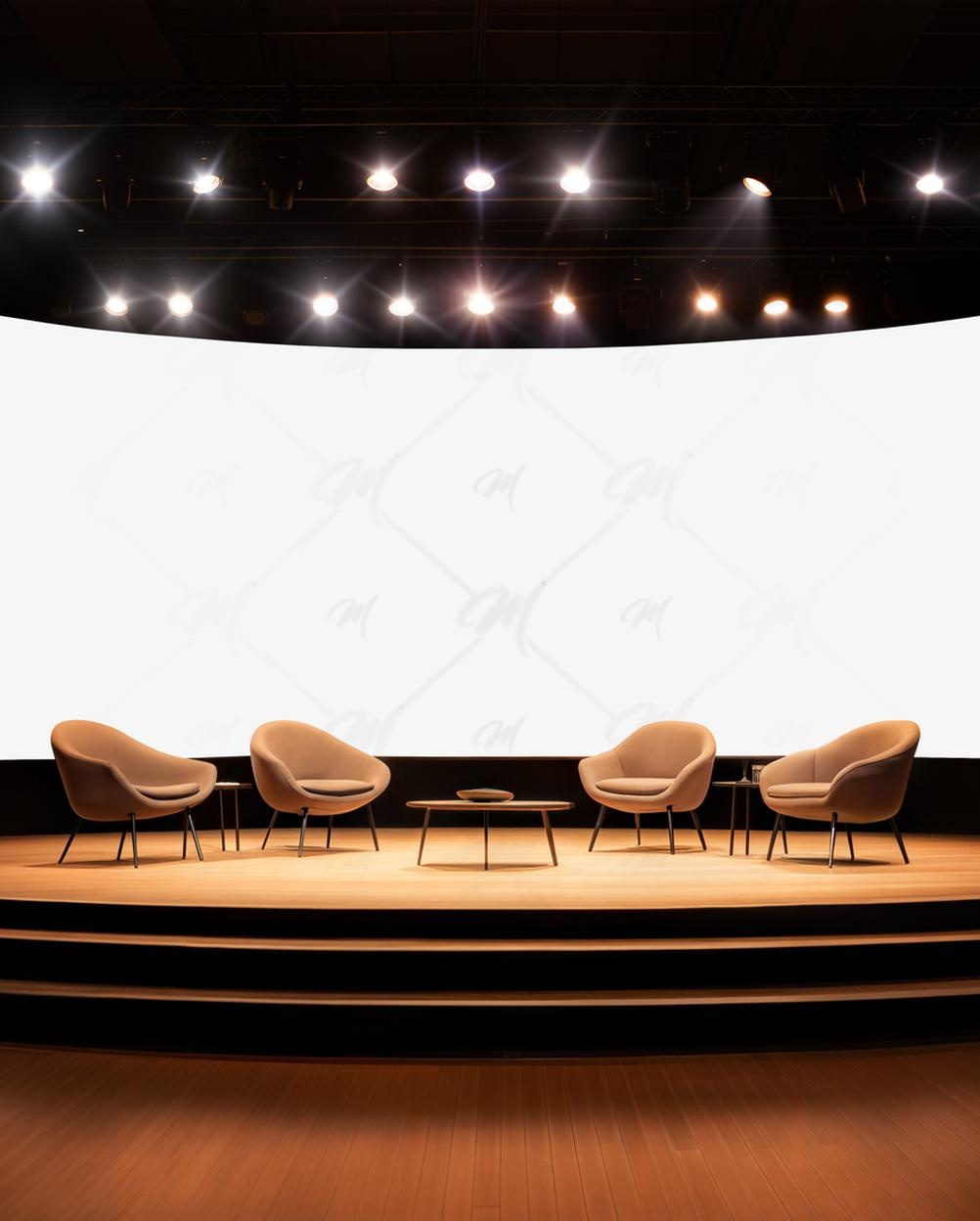 Mockup Tela Projeção Palco Conferência Mockup PSD Mockup Tela Projeção Palco Conferência - Mockup PSD Mockups de Publicidade Editável