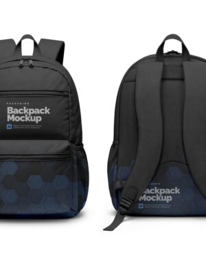 Mockup Mochila Estúdio Fotográfico Premium - Vista Frontal Mockup Mockups de Objetos para Download