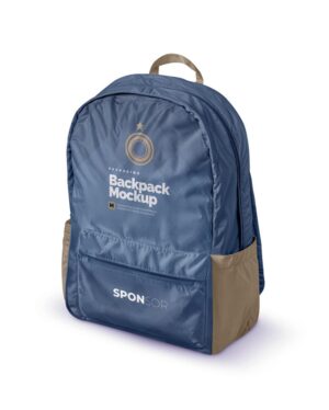 Mockup Mochila Superfície Neutra - Vista Frontal Mockup Mockups de Objetos para Download