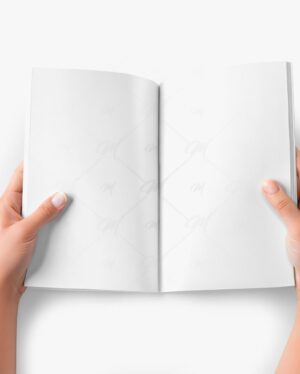 Mockup Revista Aberta Superfície Neutra - Mockup PSD Mockups de Objetos Editável