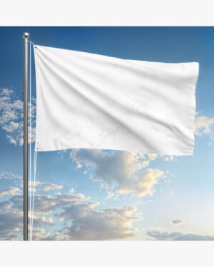 Mockup Bandeira Publicitária Céu Aberto - Mockup PSD Mockups de Publicidade Editável