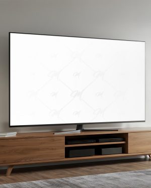 Mockup TV Sala Moderna - Mockup PSD Mockups de Objetos Editável