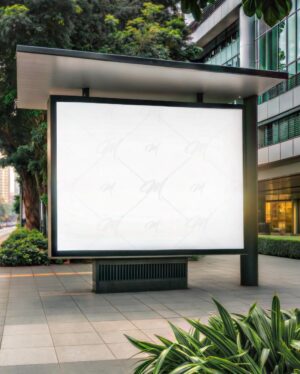 Mockup de outdoor publicitário editável PSD – billboard mockup alta resolução