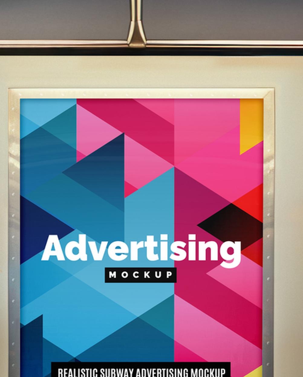 Mockup Anúncio Painel Vagão Metrô Mockup Editável Mockup Anúncio Painel Vagão Metrô - Mockup Mockups de Publicidade Editável no Photoshop