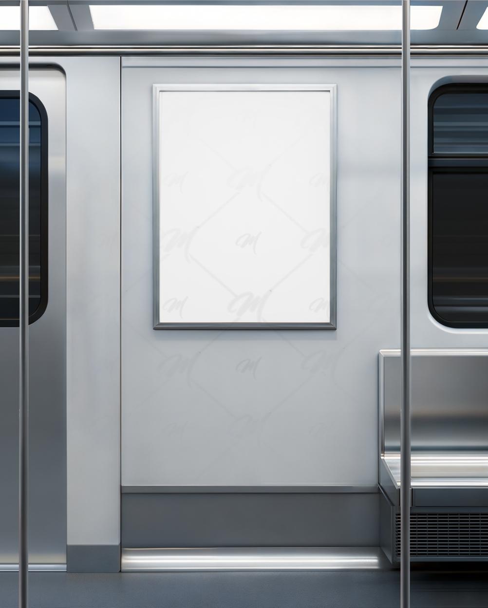 Mockup Anúncio Painel Vagão Metrô Profissional Mockup PSD Mockup Anúncio Painel Vagão Metrô Profissional - Mockup PSD Mockups de Publicidade Editável