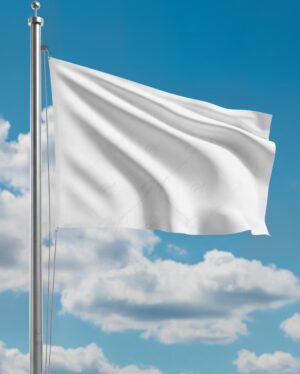 Mockup Bandeira Mastro Céu Aberto Profissional - Mockup PSD Mockups de Publicidade Editável