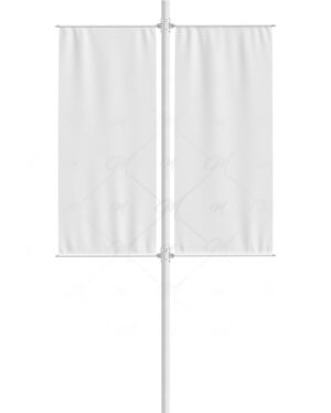 Mockup Banner Poste Rua Urbana - Mockup PSD Mockups de Publicidade Editável