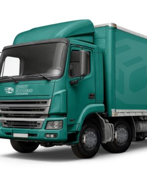 Mockup Caminhão Carga Estúdio - Vista Frontal Mockup Mockups de Veículos para Download