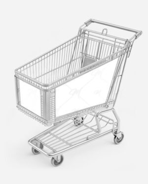 Mockup Carrinho Compras Superfície Neutra - Mockup PSD Mockups de Veículos Editável