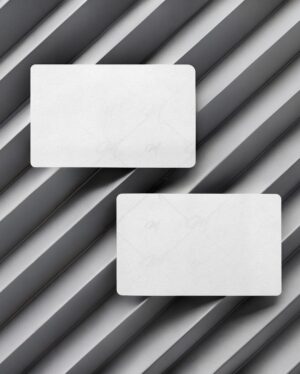 Mockup Cartão Visita Superfície Geométrica - Mockup PSD Mockups para Papelaria Editável