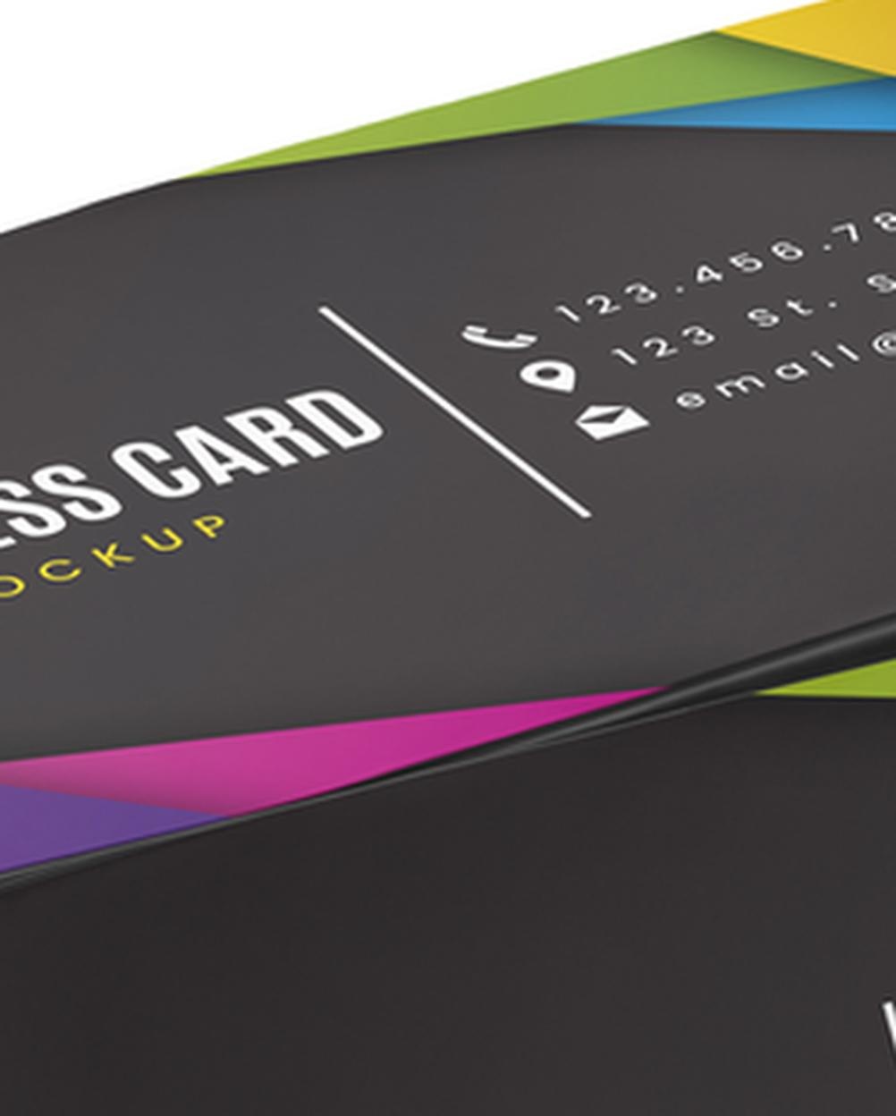 Mockup Cartão Visita Superfície Lisa Profissional Perspectiva PSD Mockup Cartão Visita Superfície Lisa Profissional - Perspectiva Mockup Mockups para Papelaria Download