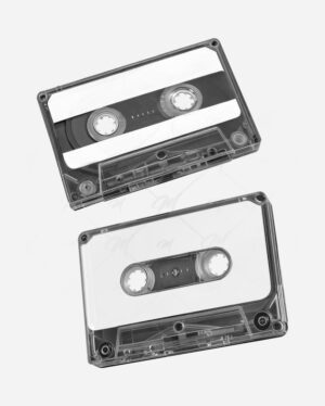 Mockup Cassete Superfície Neutra - Mockup PSD Mockups de Objetos Editável