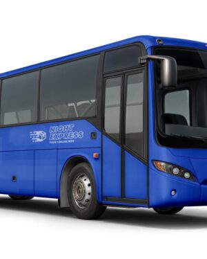 Mockup Ônibus Publicitário Urbano - Vista Frontal Mockup Mockups de Veículos para Download