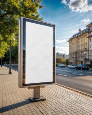 Mockup Outdoor Publicitário Rua Urbana - Mockup PSD Mockups de Publicidade Editável