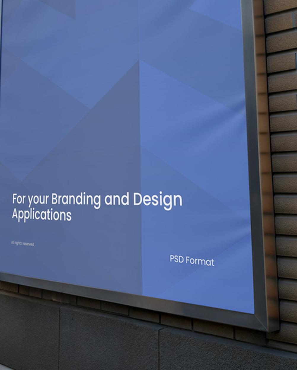 Mockup Painel Publicitário Fachada Urbana Perspectiva PSD Mockup Painel Publicitário Fachada Urbana - Perspectiva Mockup Mockups de Publicidade Download