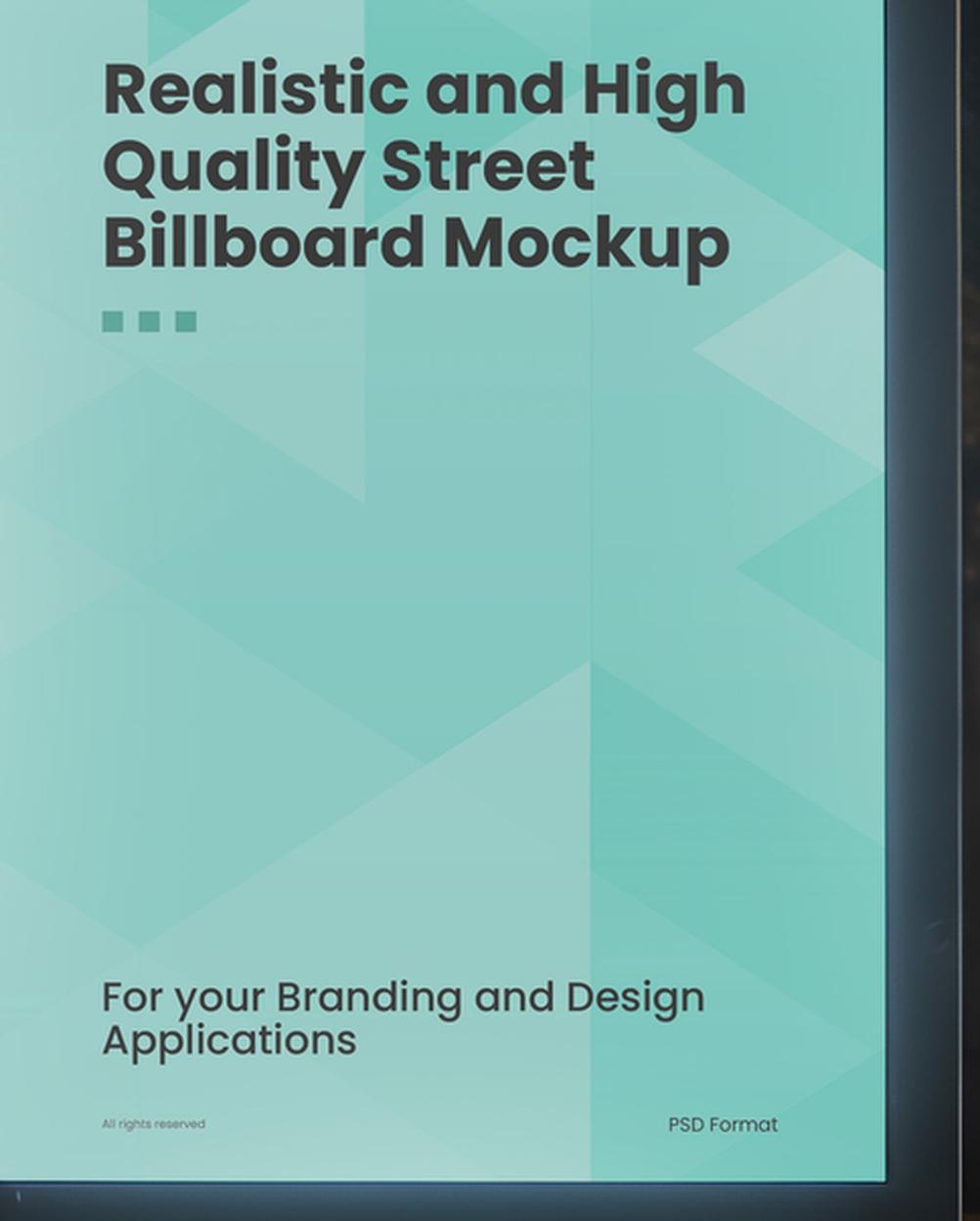Mockup Painel Publicitário Noturno Rua Preview Alta Resolução Mockup Painel Publicitário Noturno Rua - Preview em Alta Resolução Mockup Mockups de Publicidade