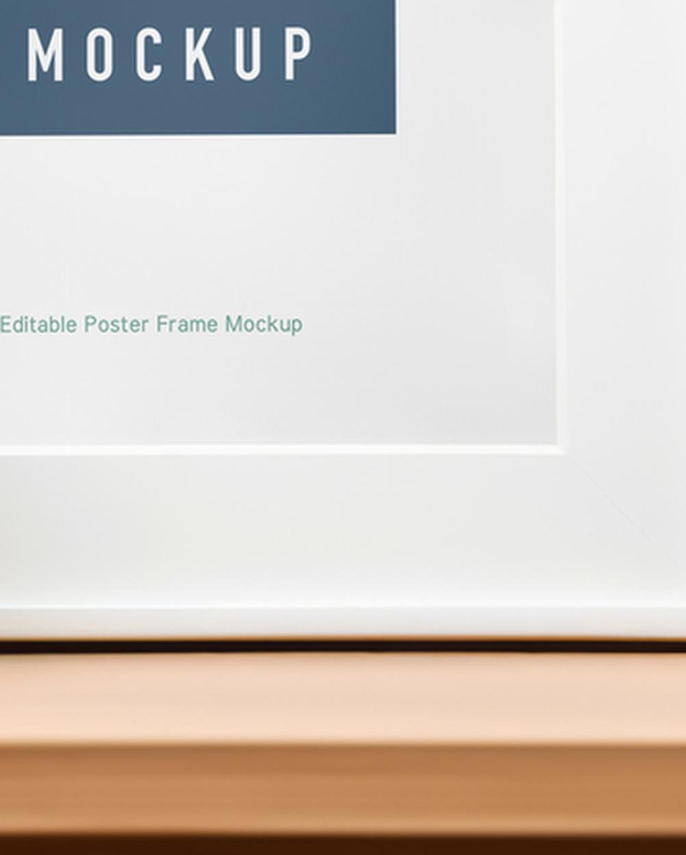 Mockup Quadro Mesa Minimalista Perspectiva PSD Mockup Quadro Mesa Minimalista - Perspectiva Mockup Mockups de Publicidade Download