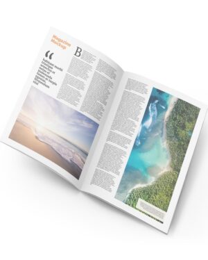 Mockup Revista Aberta Editorial Neutro - Vista Frontal Mockup Mockups de Objetos para Download