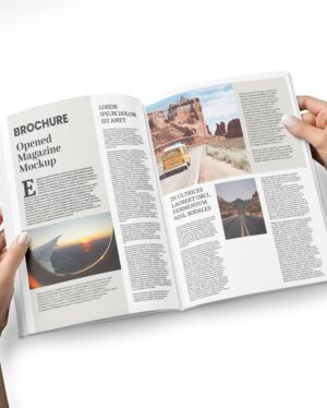 Mockup Revista Mãos Estúdio - Mockup PSD Mockups de Objetos Editável