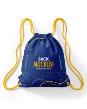 Mockup Saco Cordão Ambiente Neutro - Vista Frontal Mockup Mockups de Embalagens para Download