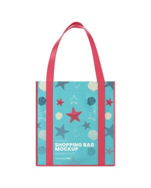 Mockup Sacola Compras Estúdio Fotográfico - Vista Frontal Mockup Mockups de Objetos para Download