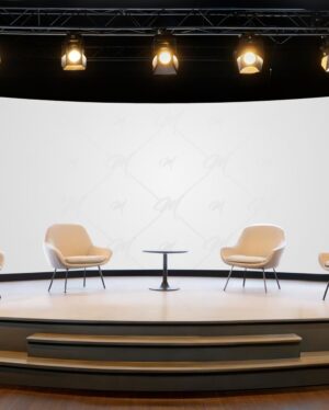 Mockup Tela LED Curva Palco Conferência Premium - Mockup PSD Mockups de Publicidade Editável